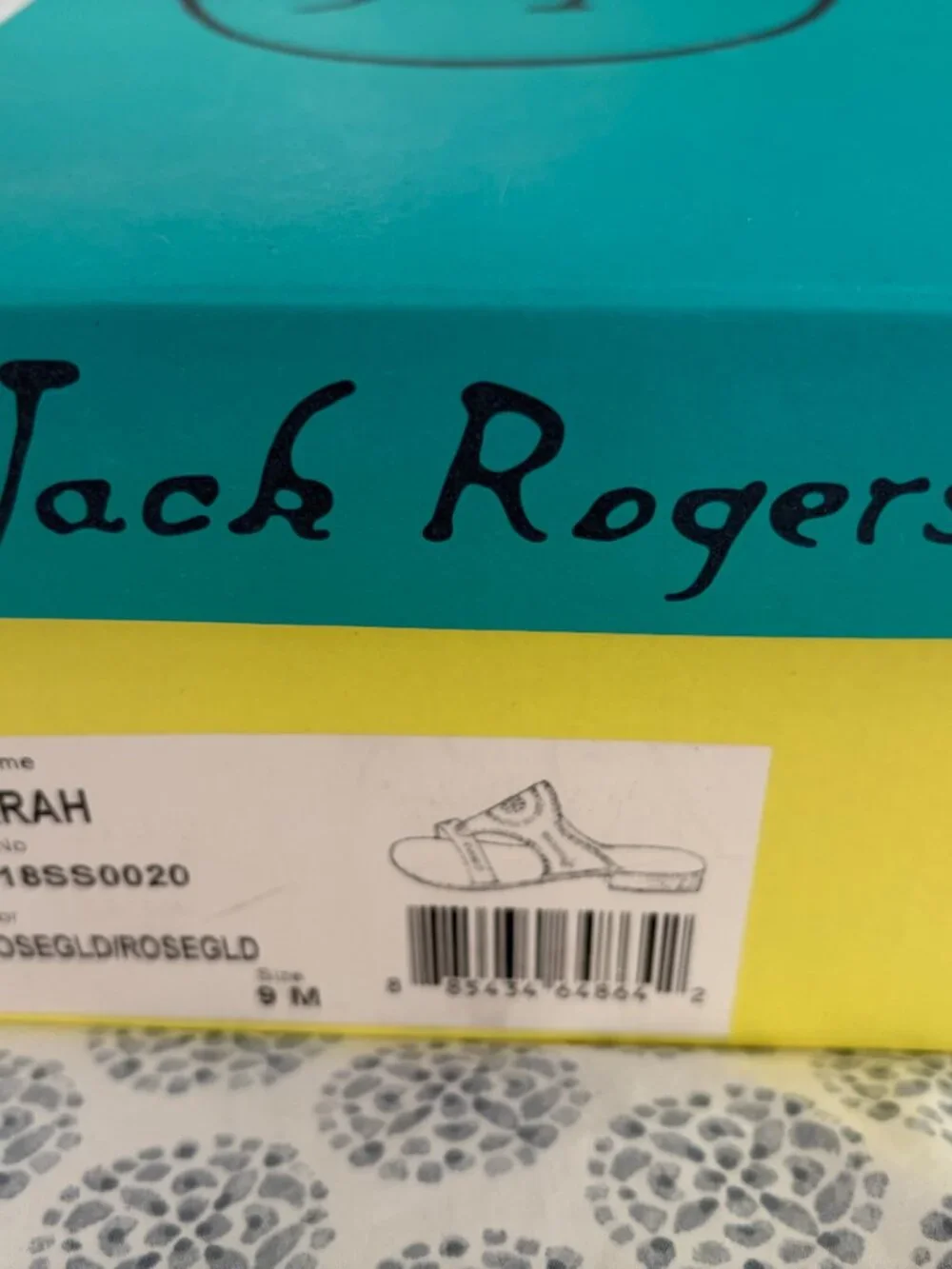 RARE JACK ROGERS Sarah Rose Gold Sandals size 9M